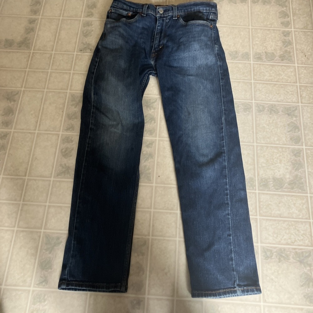 Levi's Y2K Regular Fit Straight Blue Denim Jeans 5-Pocket Machine Washable